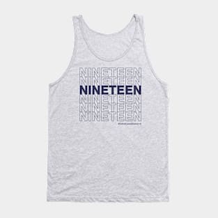 NINETEEN #DoNotCancelStation19 (Navy Text) Tank Top